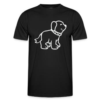 Chien - T-shirt sport Homme - noir - Devant - AI Model Male 178 dark (178cm)