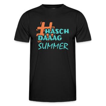 Summer - Männer Funktions-T-Shirt - Schwarz - Vorne - AI Model Male 178 dark (178cm)