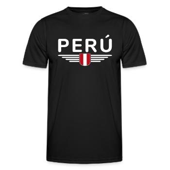 Peru Design – Colors of the Andes - Men's Functional T-Shirt - black - Front - AI Model Male 178 dark (178cm)