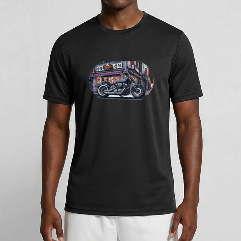 鉄鬼 Tekki Chopper Männer Funktions-T-Shirt