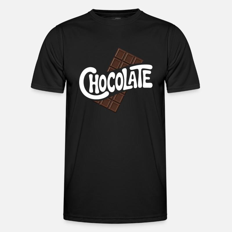 Schokolade - Cool Sweets Logo - Männer Funktions-T-Shirt - Schwarz
