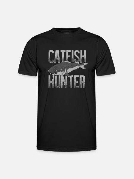 Catfish Chasseur Catfish Catfish Pêche au poisson-chat - T-shirt sport Homme - noir