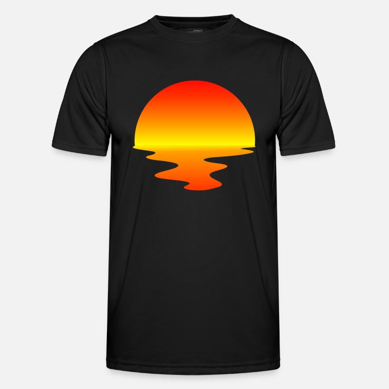 Sunset / sun - Men's Functional T-Shirt - black