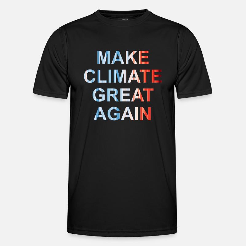 Make climate great again - Männer Funktions-T-Shirt - Schwarz