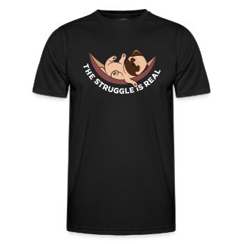 The Struggle is real - Men's Functional T-Shirt - black - Front - AI Model Male 178 dark (178cm)
