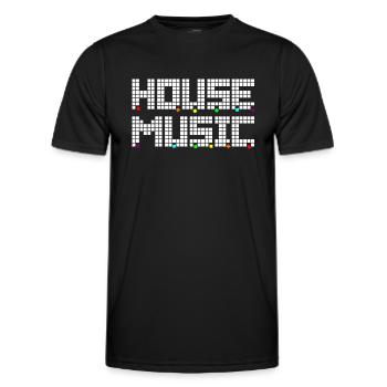 House Music LGBTQ+ Editio - Männer Funktions-T-Shirt - Schwarz - Vorne - AI Model Male 178 dark (178cm)