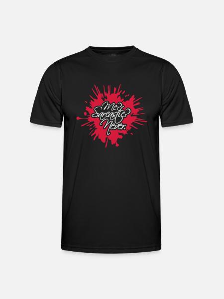 me sarcastic never quote - Men's Functional T-Shirt - black