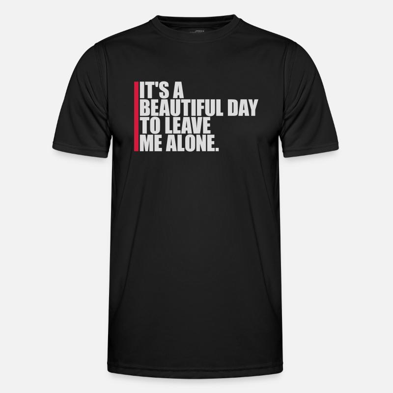 leave me alone day - Men's Functional T-Shirt - black