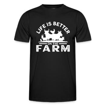 Landwirtschaft - Männer Funktions-T-Shirt - Schwarz - Vorne - AI Model Male 178 dark (178cm)
