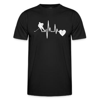 Eishockey Eishockeyspieler Hockeyfan Eishockeyteam - Männer Funktions-T-Shirt - Schwarz - Vorne - AI Model Male 178 dark (178cm)