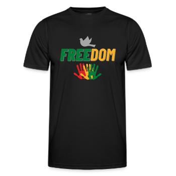 Liberté - T-shirt sport Homme - noir - Devant - AI Model Male 178 dark (178cm)