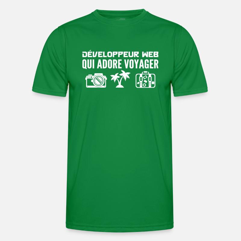 Travelers & Web Developers Passion & Discovery Men's Functional T-Shirt