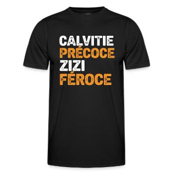 Glatze Kahlheit Glatze Geschenk Glatze Mann Humor - Männer Funktions-T-Shirt - Schwarz - Vorne - AI Model Male 178 dark (178cm)