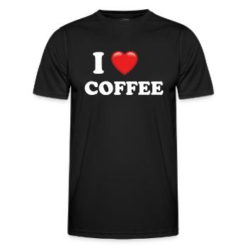 I Love Coffee Coffeeshop kaffee espresso - Männer Funktions-T-Shirt - Schwarz - Vorne - AI Model Male 178 dark (178cm)
