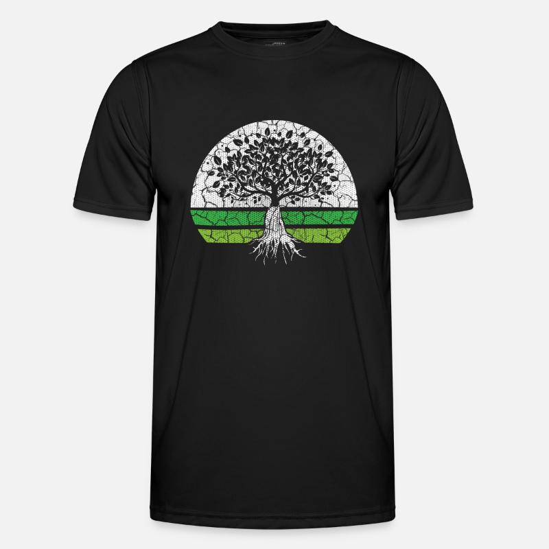 Green tree Co2 Climate Environment Energy transition Eco organic - Men's Functional T-Shirt - black