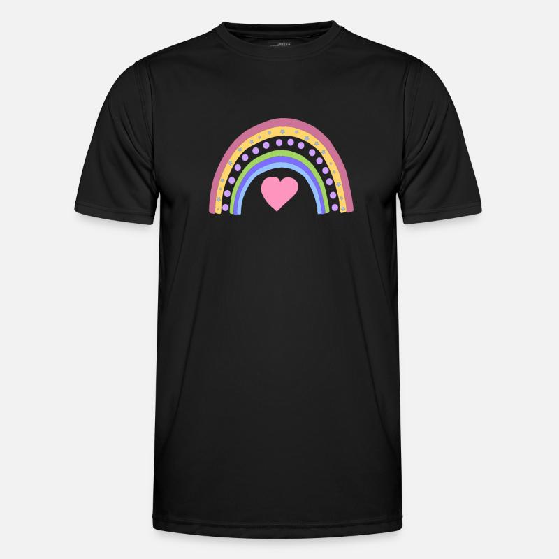 regenbogen Männer Funktions-T-Shirt