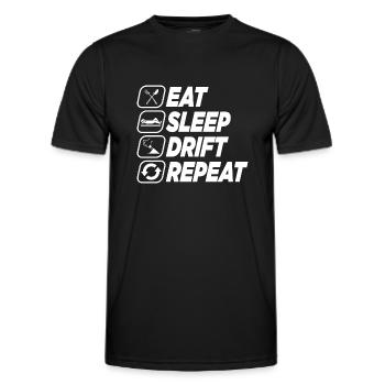 MANGER SOMMEIL DÉRIVE RÉPÉTER - T-shirt sport Homme - noir - Devant - AI Model Male 178 dark (178cm)