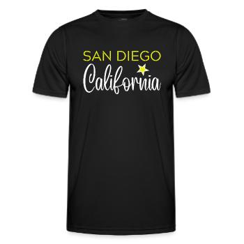 San Diego California - T-shirt sport Homme - noir - Devant - AI Model Male 178 dark (178cm)