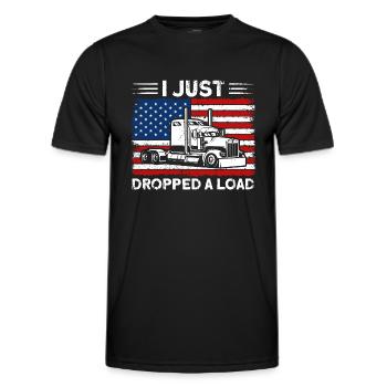 Truck Driver Trucker Trucker Trucker Gift - Men's Functional T-Shirt - black - Front - AI Model Male 178 dark (178cm)