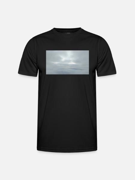 In den Wolken - Männer Funktions-T-Shirt - Schwarz