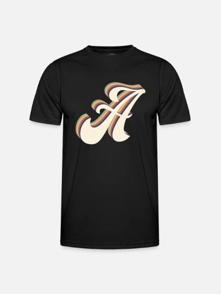 Letter A - Men's Functional T-Shirt - black