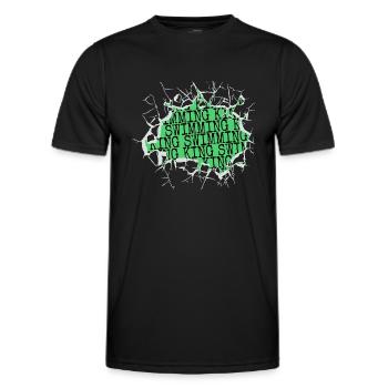 Cool Swim Dad Tshirts Biker Water Fun Jokes - Men's Functional T-Shirt - black - Front - AI Model Male 178 dark (178cm)