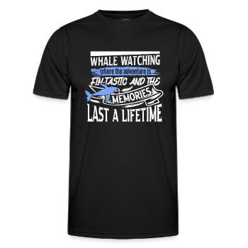 Orca Beobachtung für Buckelwale und Meerwale - Männer Funktions-T-Shirt - Schwarz - Vorne - AI Model Male 178 dark (178cm)