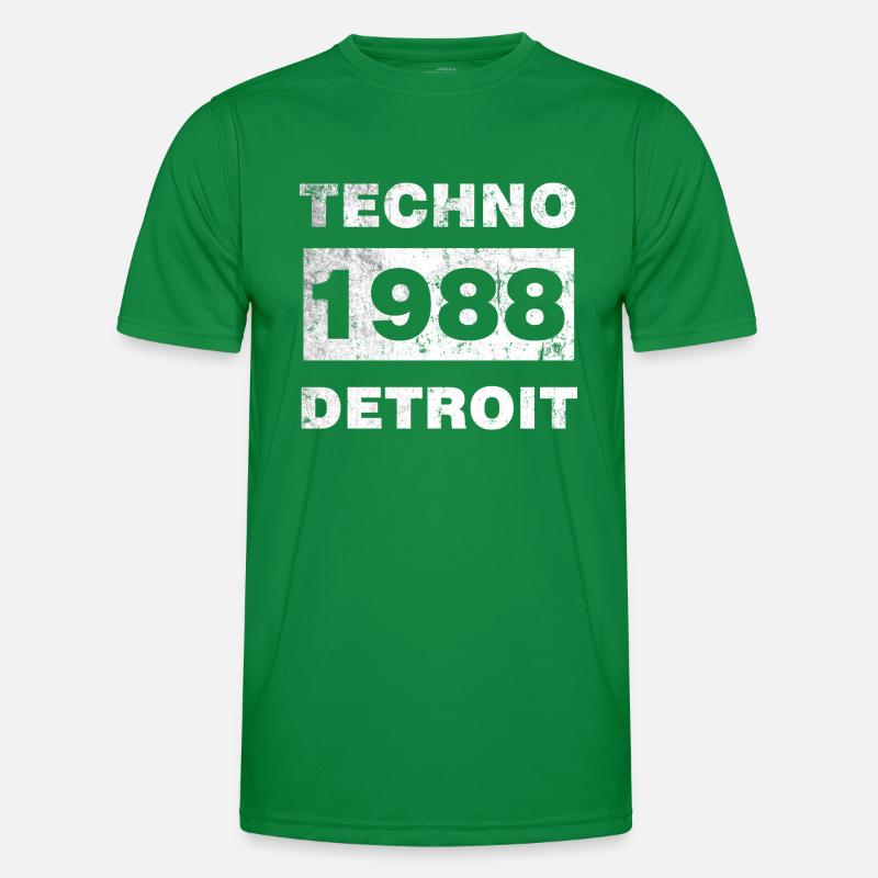 MUSIQUE TECHNO BLANC T-shirt sport Homme