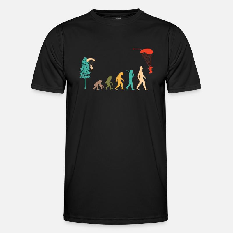 Skydive Evolution: Skydiver Design - Men's Functional T-Shirt - black