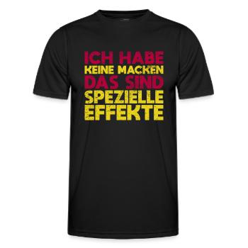 Ich Habe Keine Macken Das Sind Spezielle... - Männer Funktions-T-Shirt - Schwarz - Vorne - AI Model Male 178 dark (178cm)