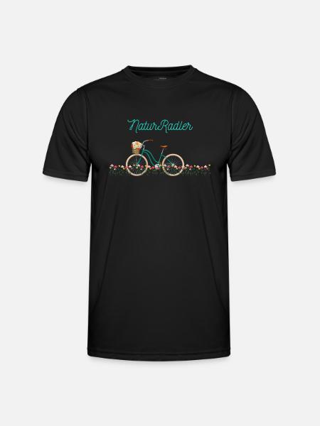 NaturRadler - Männer Funktions-T-Shirt - Schwarz