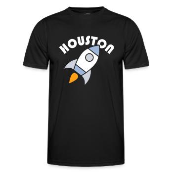 Houston Rocket Design pour les fiers résidents de Houston - T-shirt sport Homme - noir - Devant - AI Model Male 178 dark (178cm)
