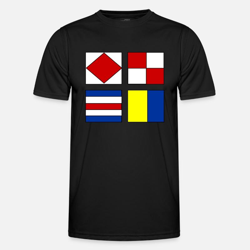 4 nautical flags Men's Functional T-Shirt