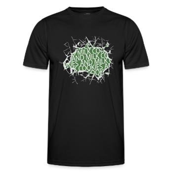 four antiraciste lait d’ours présent - T-shirt sport Homme - noir - Devant - AI Model Male 178 dark (178cm)