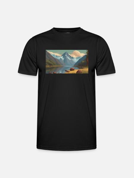 Fiordland-Nationalpark, Neuseeland - Männer Funktions-T-Shirt - Schwarz