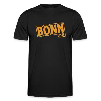 Bonn 0228 Vorwahl - Männer Funktions-T-Shirt - Schwarz - Vorne - AI Model Male 178 dark (178cm)