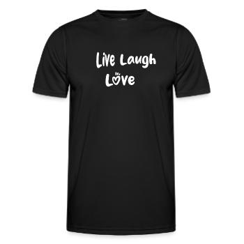 Live Laugh Love - Männer Funktions-T-Shirt - Schwarz - Vorne - AI Model Male 178 dark (178cm)