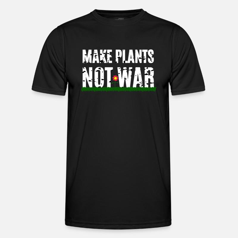 Make Plants Not War - Men's Functional T-Shirt - black
