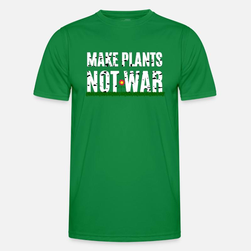 Make Plants Not War Männer Funktions-T-Shirt