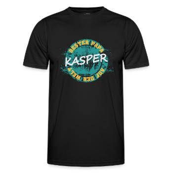 Kasper als Vatertag - Männer Funktions-T-Shirt - Schwarz - Vorne - AI Model Male 178 dark (178cm)