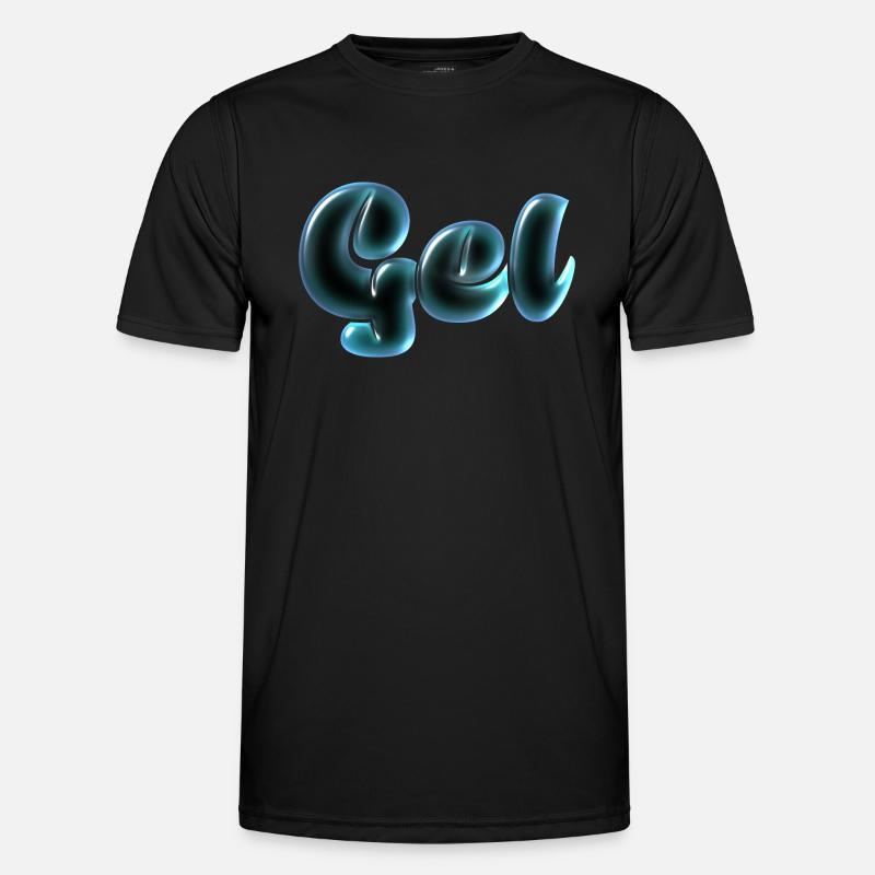 Gel-Text-Effekt Männer Funktions-T-Shirt
