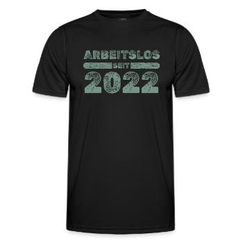 2022 - Men's Functional T-Shirt - black - Front - AI Model Male 178 dark (178cm)