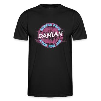 Damian - Männer Funktions-T-Shirt - Schwarz - Vorne - AI Model Male 178 dark (178cm)