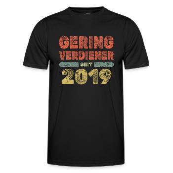 Décision 2019 - T-shirt sport Homme - noir - Devant - AI Model Male 178 dark (178cm)