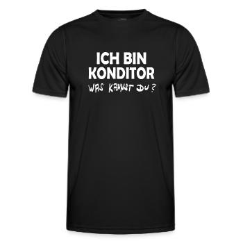 Confectioner as a profession - Men's Functional T-Shirt - black - Front - AI Model Male 178 dark (178cm)
