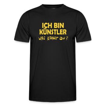Artist - Men's Functional T-Shirt - black - Front - AI Model Male 178 dark (178cm)