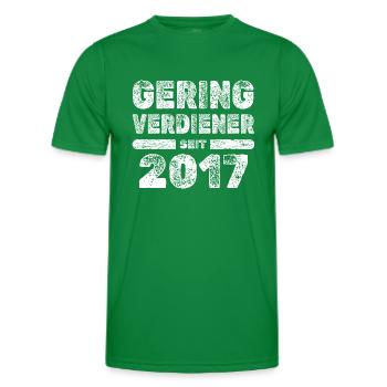 Vintage 2017 - Men's Functional T-Shirt - kelly green - Front - AI Model Male 178 dark (178cm)