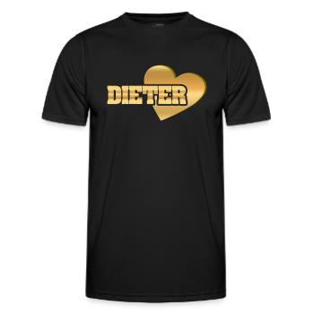 Diète d’or - T-shirt sport Homme - noir - Devant - AI Model Male 178 dark (178cm)