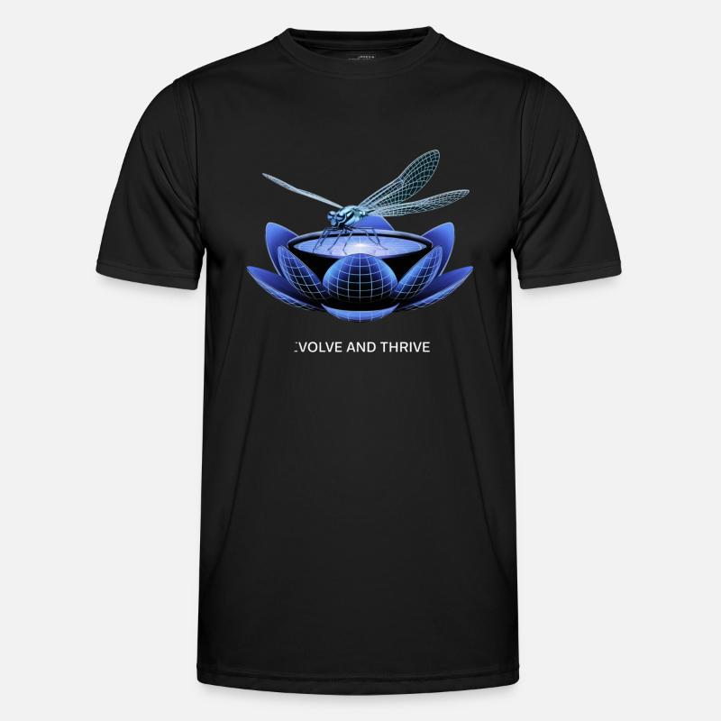 Evolve and Thrive Dragonfly Design - Männer Funktions-T-Shirt - Schwarz