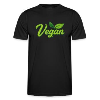 Vegan - T-shirt sport Homme - noir - Devant - AI Model Male 178 dark (178cm)